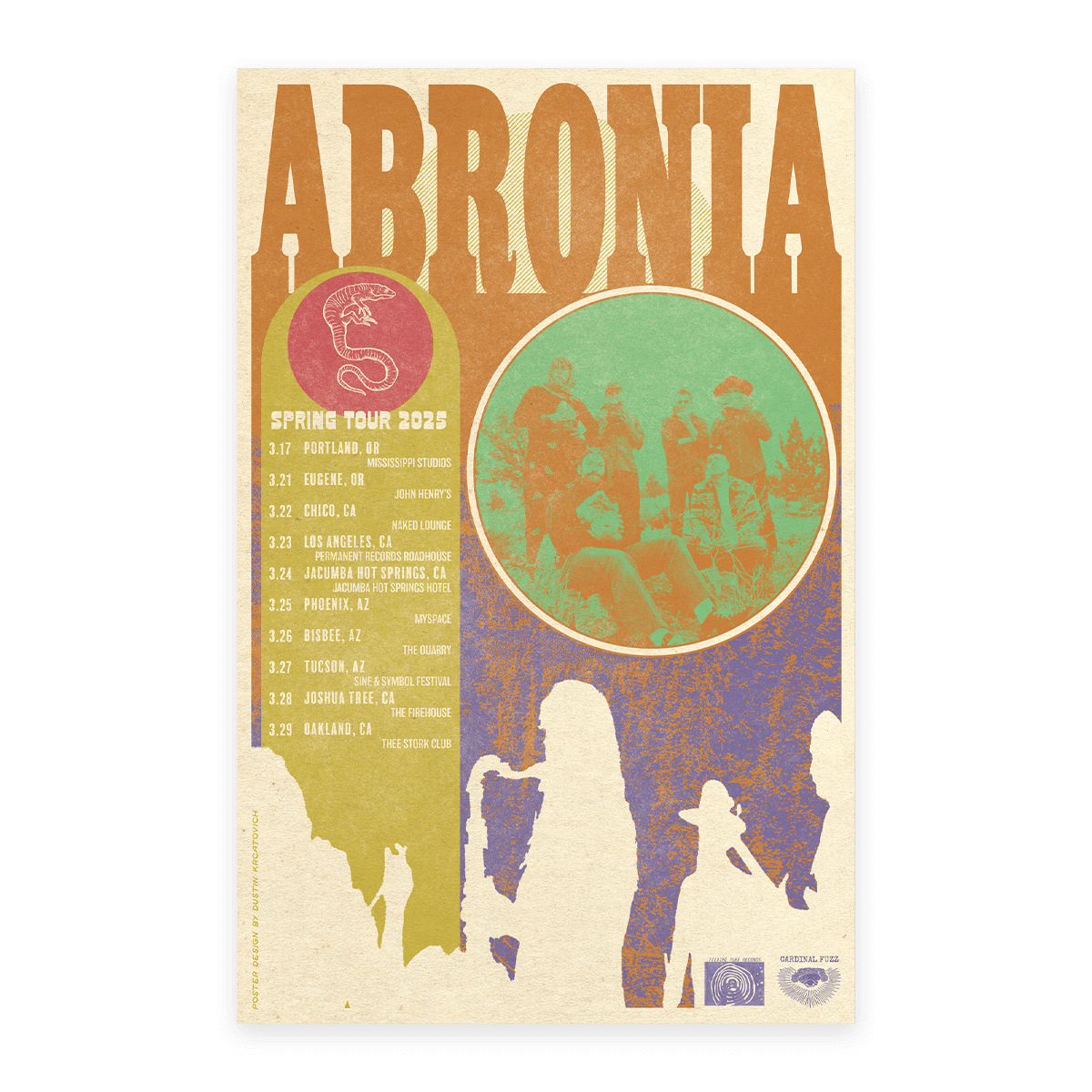 Tour Poster for Abronia (Portland, OR) | March 2025